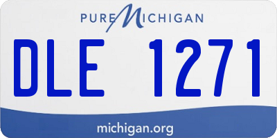 MI license plate DLE1271