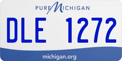 MI license plate DLE1272
