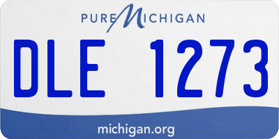 MI license plate DLE1273