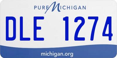 MI license plate DLE1274