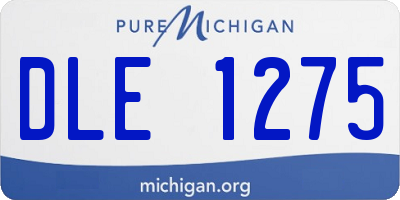 MI license plate DLE1275