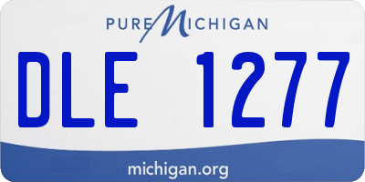 MI license plate DLE1277