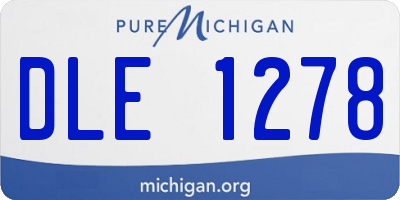 MI license plate DLE1278