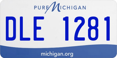 MI license plate DLE1281