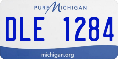 MI license plate DLE1284