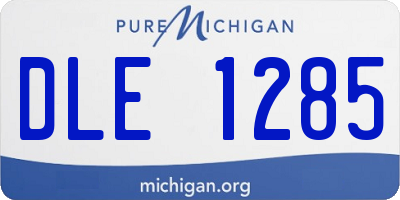MI license plate DLE1285