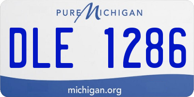 MI license plate DLE1286