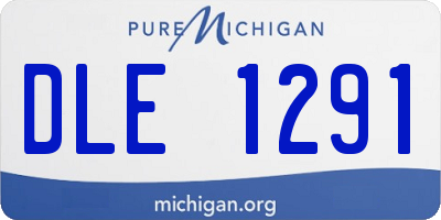 MI license plate DLE1291