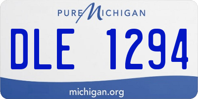 MI license plate DLE1294