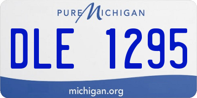 MI license plate DLE1295