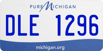 MI license plate DLE1296