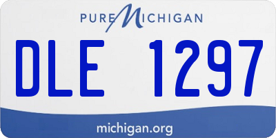 MI license plate DLE1297