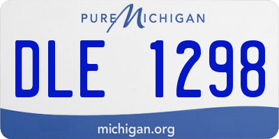 MI license plate DLE1298