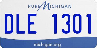 MI license plate DLE1301