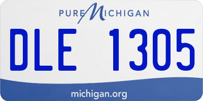 MI license plate DLE1305