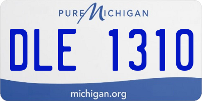 MI license plate DLE1310