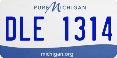 MI license plate DLE1314