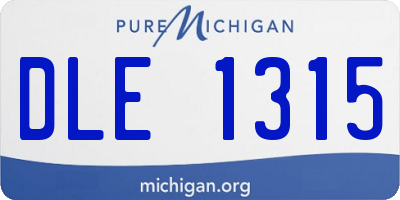 MI license plate DLE1315