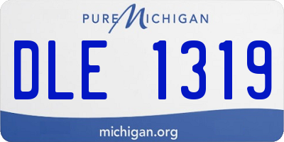 MI license plate DLE1319