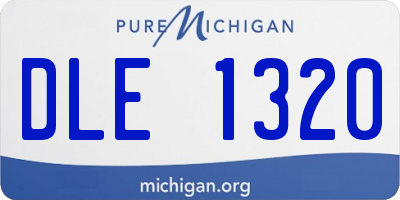 MI license plate DLE1320