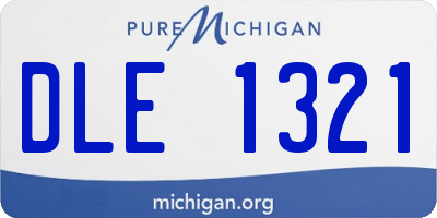 MI license plate DLE1321
