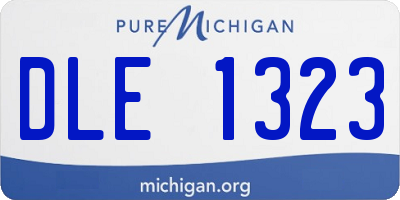 MI license plate DLE1323
