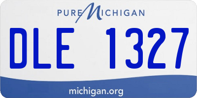 MI license plate DLE1327