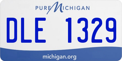 MI license plate DLE1329