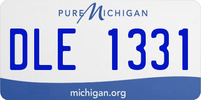 MI license plate DLE1331