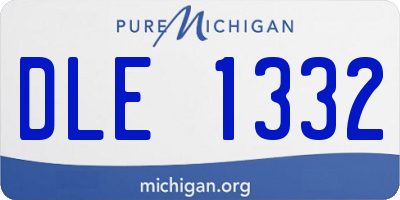 MI license plate DLE1332