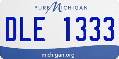 MI license plate DLE1333
