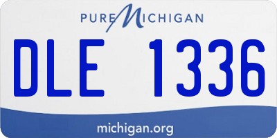MI license plate DLE1336