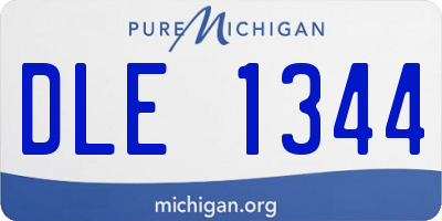 MI license plate DLE1344