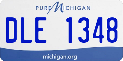 MI license plate DLE1348