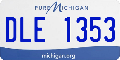 MI license plate DLE1353