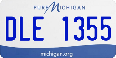 MI license plate DLE1355