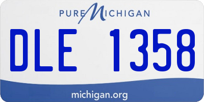MI license plate DLE1358