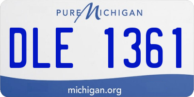 MI license plate DLE1361