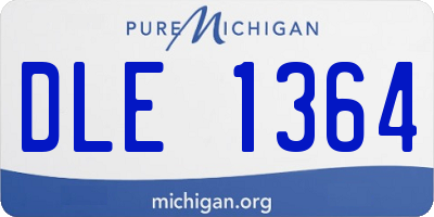 MI license plate DLE1364