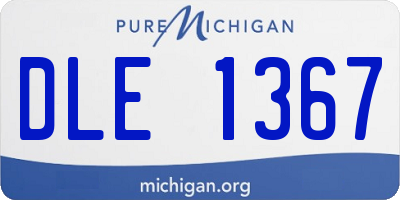 MI license plate DLE1367