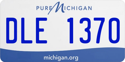 MI license plate DLE1370