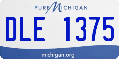 MI license plate DLE1375