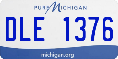 MI license plate DLE1376