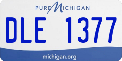 MI license plate DLE1377