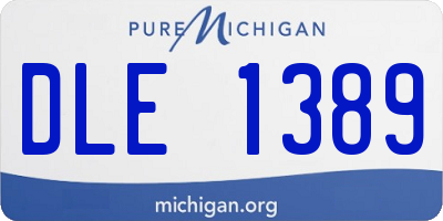 MI license plate DLE1389