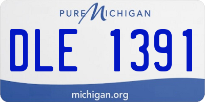 MI license plate DLE1391