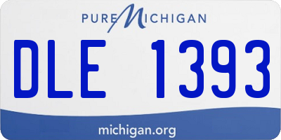 MI license plate DLE1393