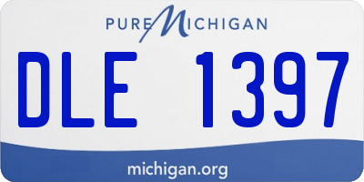 MI license plate DLE1397