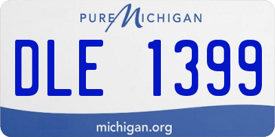 MI license plate DLE1399