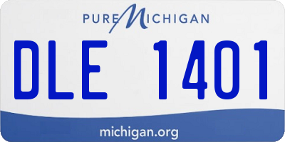 MI license plate DLE1401